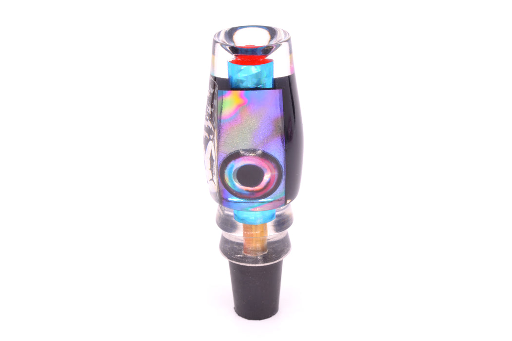 Aloha Lures Ice Blue Wrap Turquoise-Purple Dichro Black-Silver Back Kona Mongo 9" 5.2oz