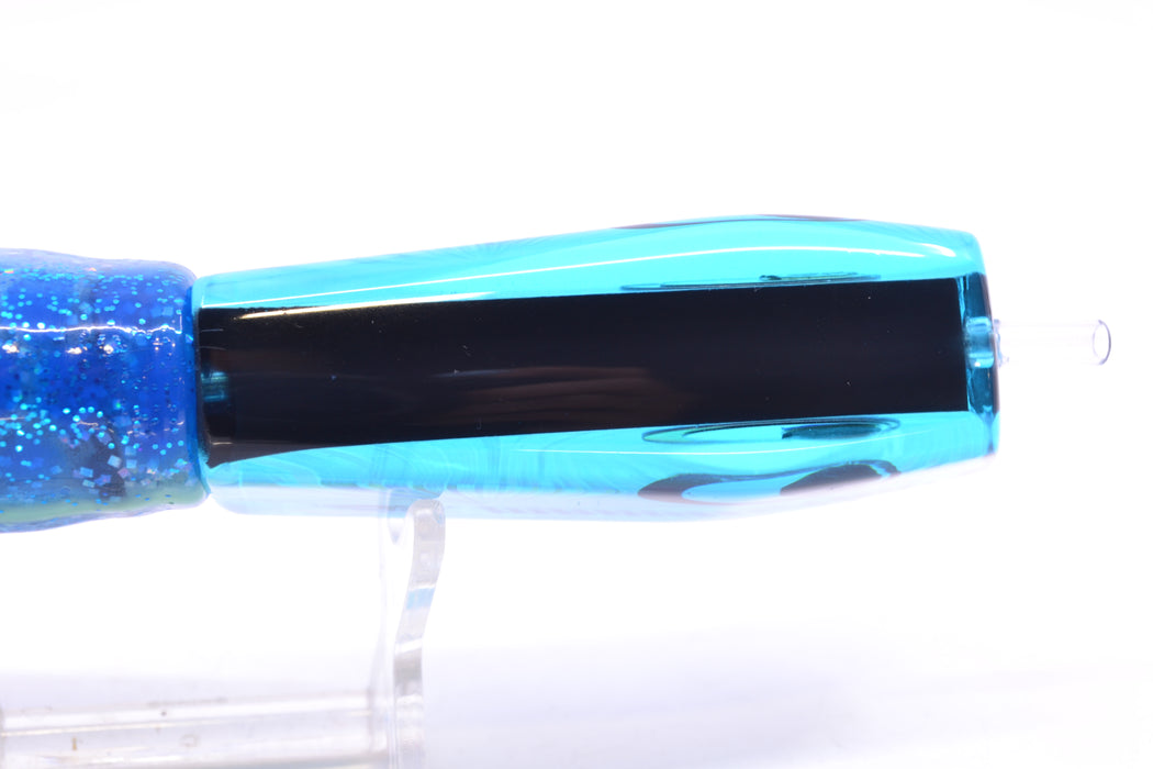 Marlinstar Ice Blue Rainbow Starburst Medium Tomahawk G4 9"+ 5.2oz Skirted Blue Dots/Black GZE