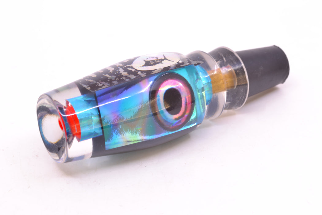 Aloha Lures Ice Blue Wrap Turquoise-Purple Dichro Black-Silver Back Kona Mongo 9" 5.2oz
