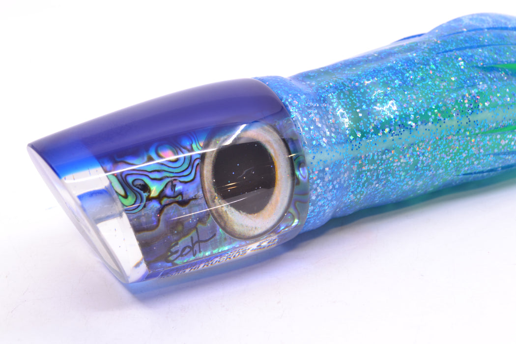 Marlin Magic Paua Shell Blue Back Taxi Eyes Ruckus 12" 11oz Skirted Blue Dots/Green GZE