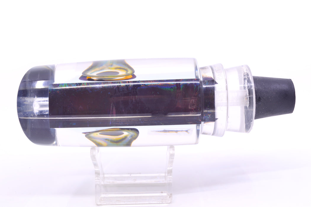 Aloha Lures Clear Mirrored Black Back Taxi Eyes Smash Bait 14" 9.5oz GZE