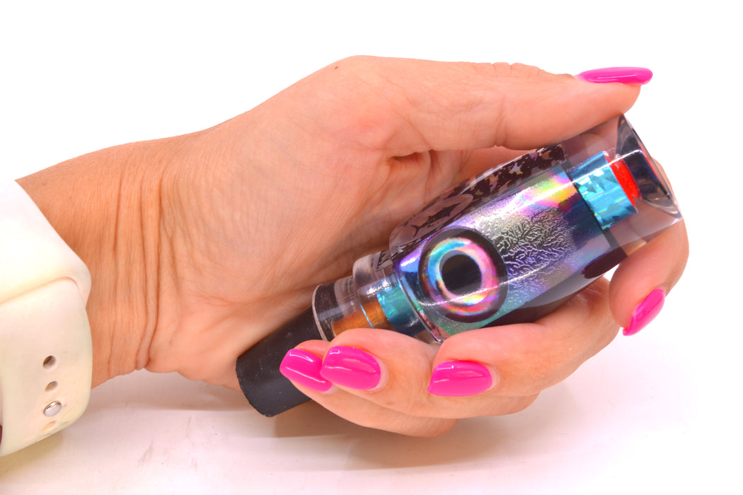 Aloha Lures Ice Blue Wrap Turquoise-Purple Dichro Black-Silver Back Kona Mongo 9" 5.2oz