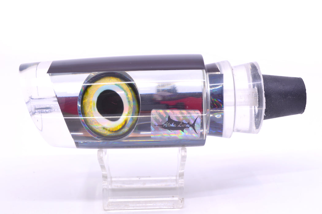 Aloha Lures Clear Mirrored Black Back Taxi Eyes Smash Bait 14" 9.5oz GZE