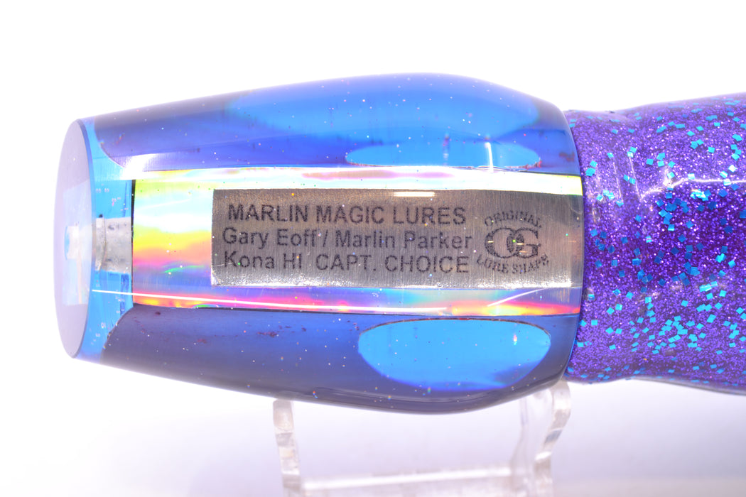 Marlin Magic Purple MOP Blue Back Red Eyes Captain's Choice 14" 12.5oz Skirted