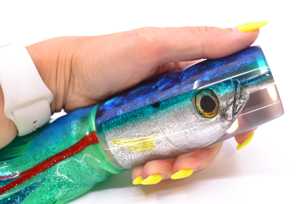 Ali'i Kai Lures Opelu Blue-Teal Back Large Hard Head 14" 11.2oz BOM Skirted