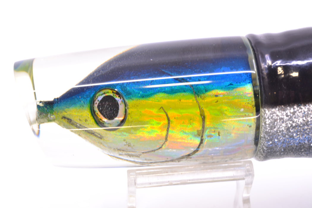 Ali'i Kai Lures Yellowfin Fish Head Nifty 50 14" 6.5oz Skirted Black-Silver