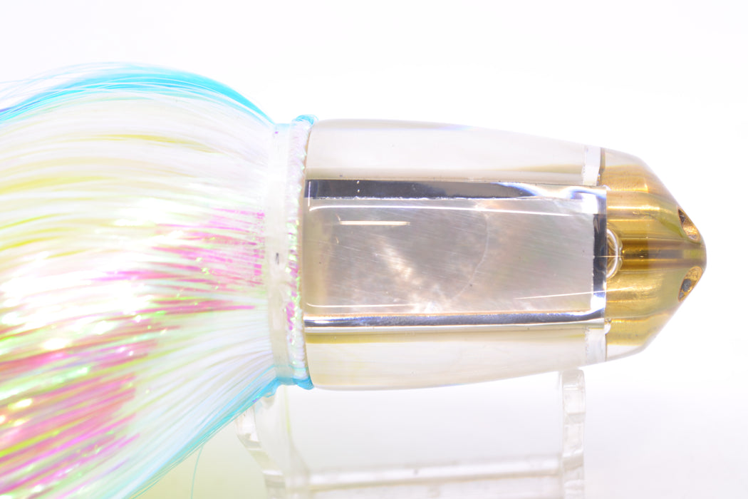 Koya Lures White MOP 4-Hole Bullet 9"+ 7oz EZ Flash Feathersword GZE