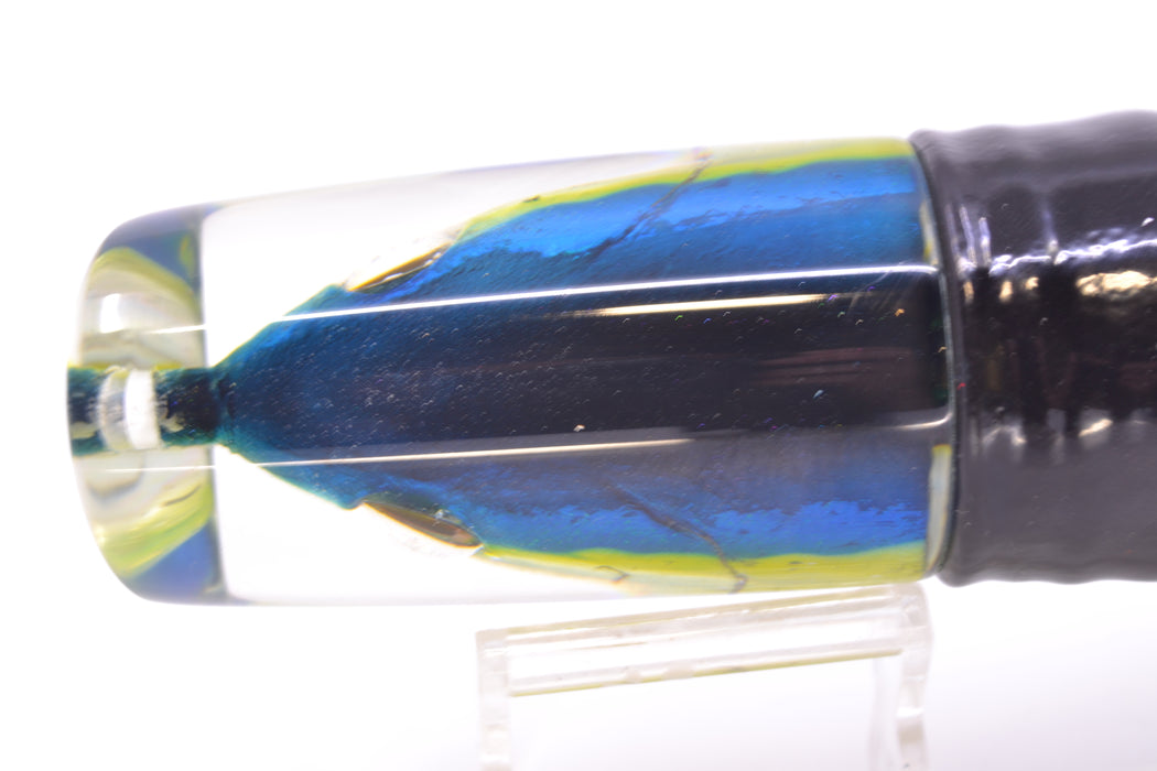 Ali'i Kai Lures Yellowfin Fish Head Nifty 50 14" 6.5oz Skirted Black-Silver
