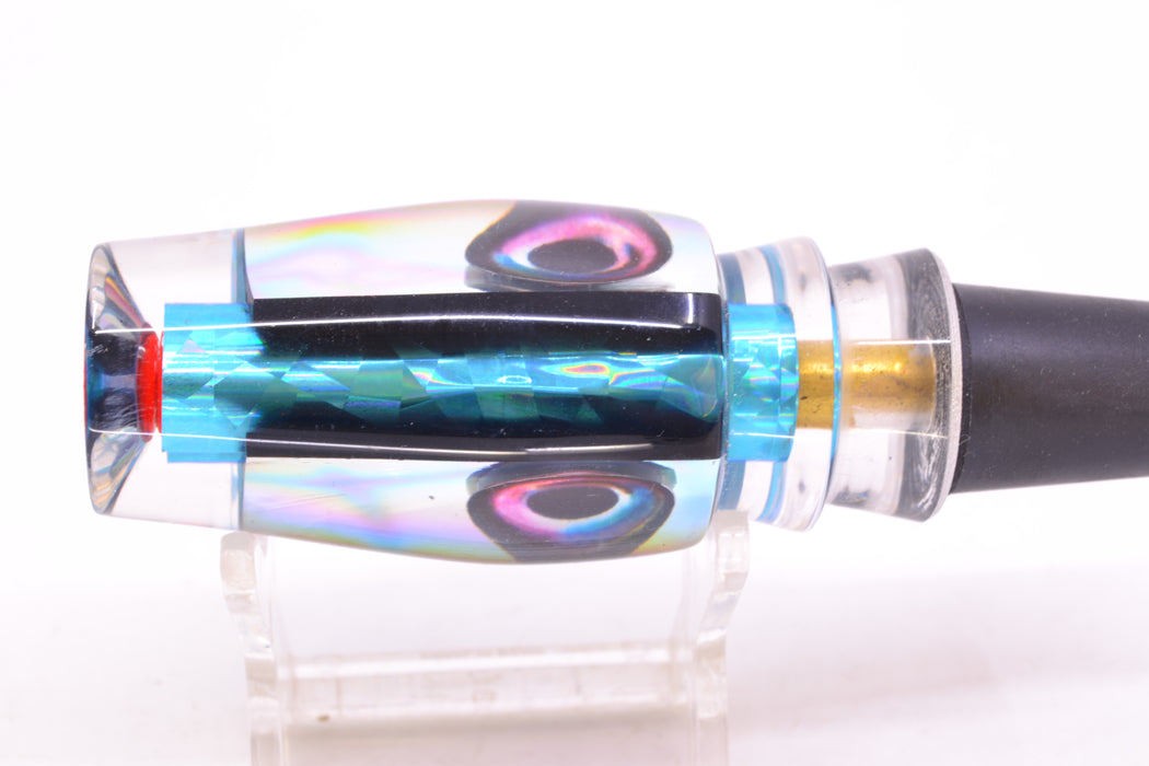 Aloha Lures Ice Blue Wrap Turquoise-Purple Dichro Ice Blue Back Kona Mongo 9" 5.2oz