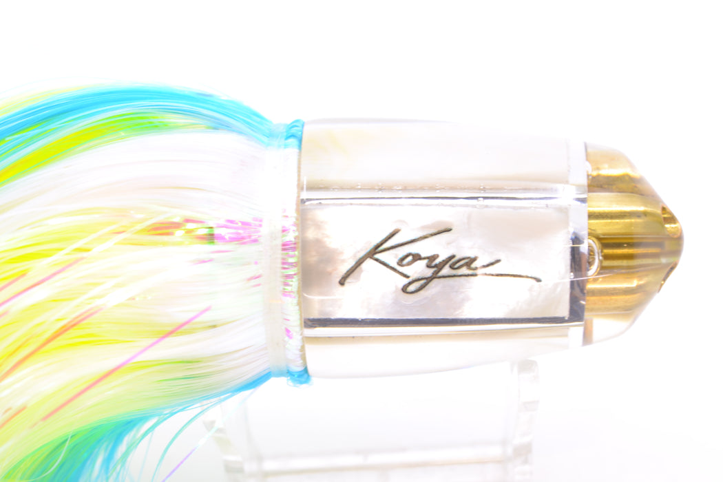 Koya Lures White MOP 4-Hole Bullet 9"+ 7oz EZ Flash Feathersword GZE