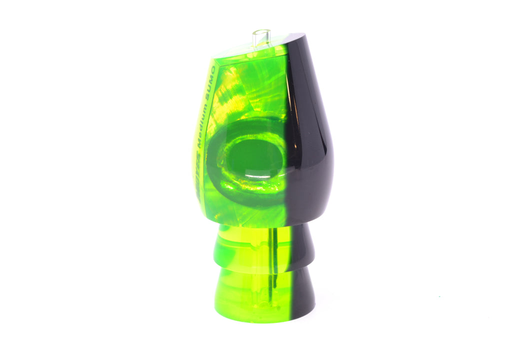 Moyes Lures Green MOP Black Back Taxi Eyes Medium Sumo 12" 3.7oz GZE