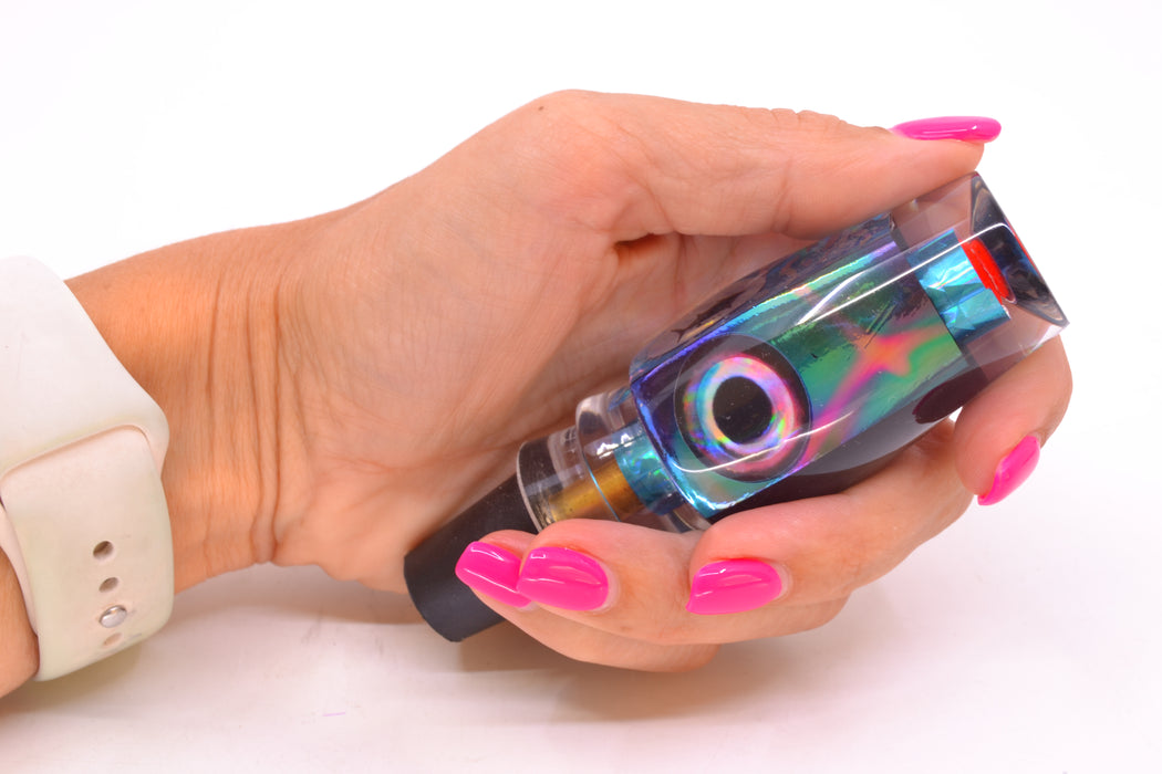 Aloha Lures Ice Blue Wrap Turquoise-Purple Dichro Ice Blue Back Kona Mongo 9" 5.2oz