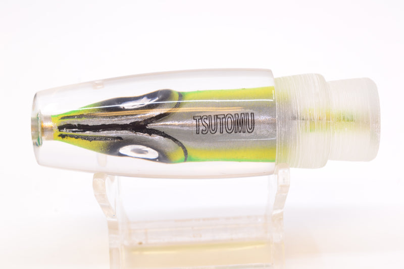 Tsutomu Lures Green-Yellow-Silver Fish Head Ali'i Invert 7" 4.3oz