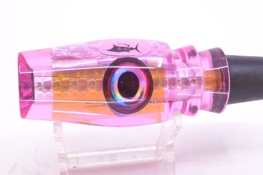 Aloha Lures Pink Resin Ice Rainbow Dichro Kona Mongo 9" 5.2oz