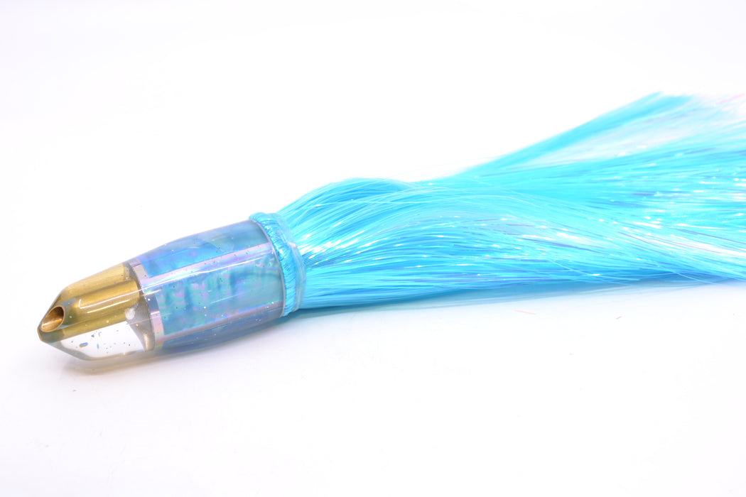 Tanigawa Lures Ice Blue MOP 2-Hole Bullet 9"+ 8.5oz Strobez Ice Blue/White