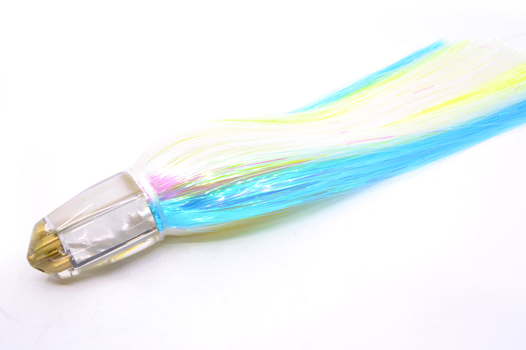 Koya Lures White MOP 4-Hole Bullet 9"+ 7oz EZ Flash Feathersword GZE