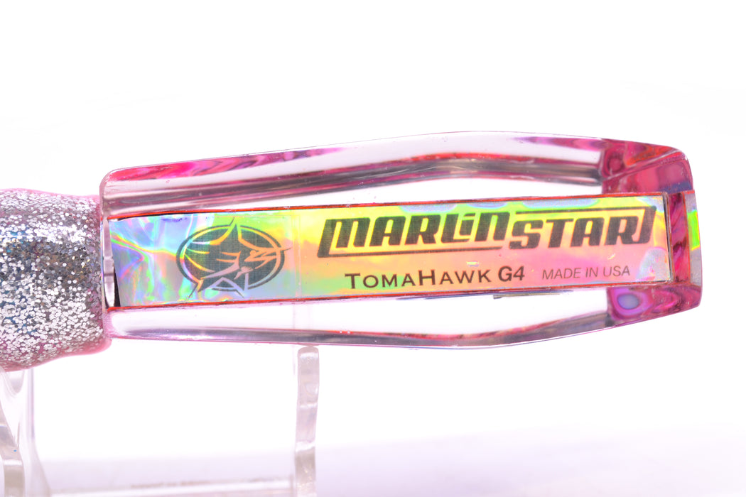 Marlinstar Pink Paua Shell Medium Tomahawk G4 9"+ 5.2oz Skirted Pink Aurora/Blue GZE