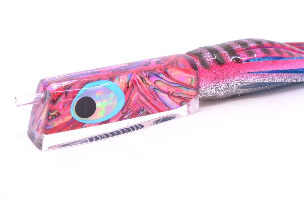 Marlinstar Pink Paua Shell Medium Tomahawk G4 9"+ 5.2oz Skirted Pink Aurora/Blue GZE