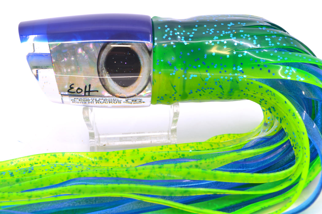 Marlin Magic White Awabi Blue Back Taxi Eyes Ruckus 12" 11oz Skirted Mahi GZE