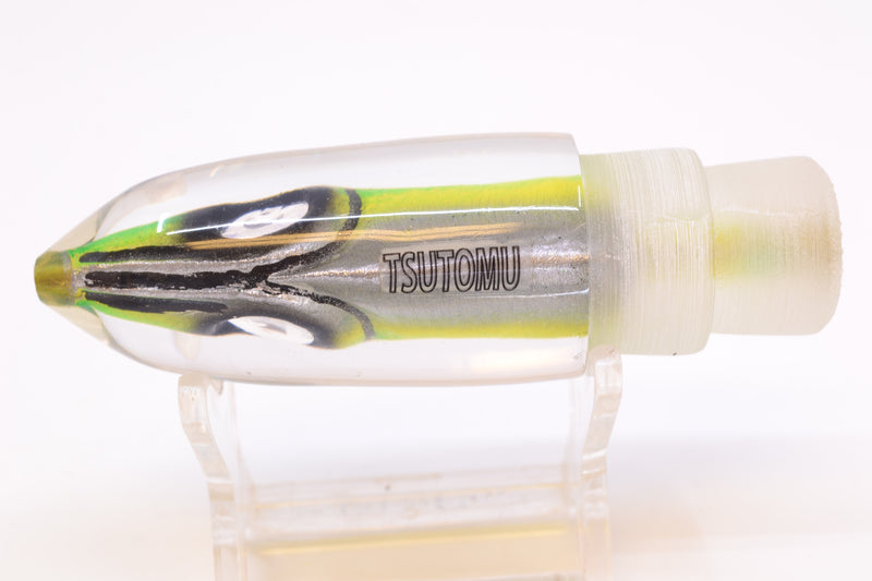 Tsutomu Lures Green-Yellow-Silver Fish Head Ali'i Bullet 7" 4oz