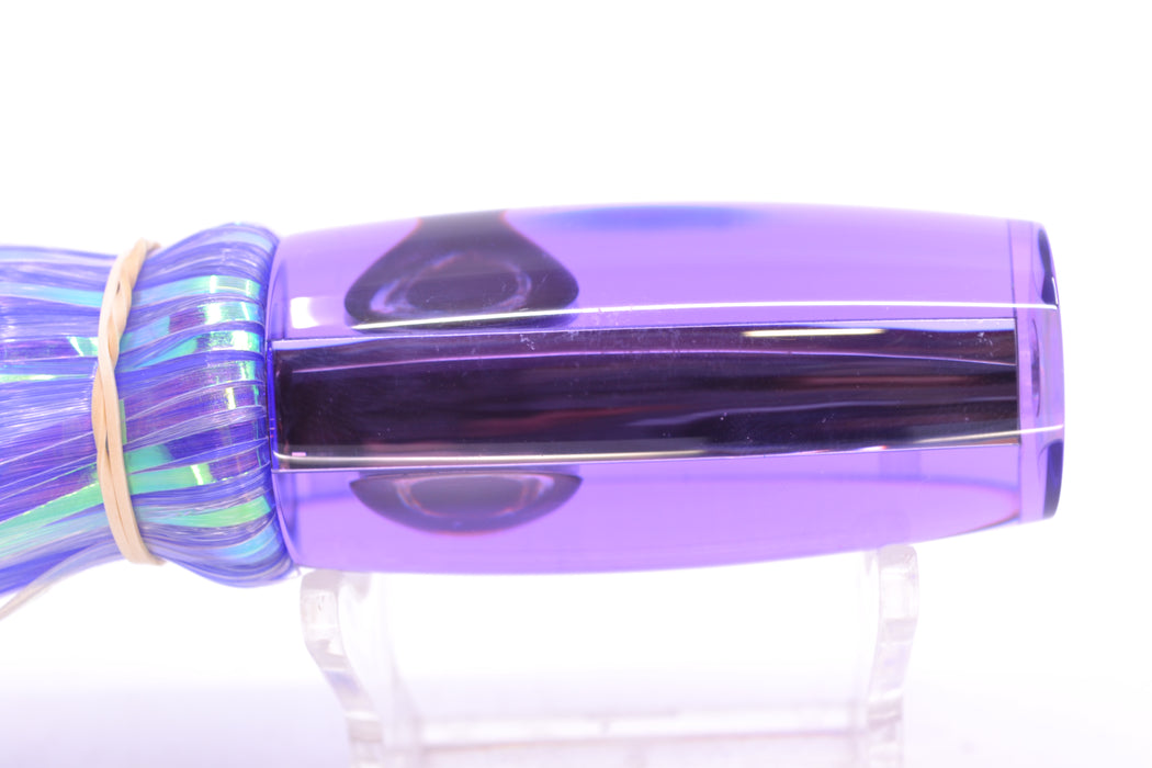 Moyes Lures Purple Mirrored Small Shotgun 9" 2.5oz Skirted Mixed Purple-White Hair
