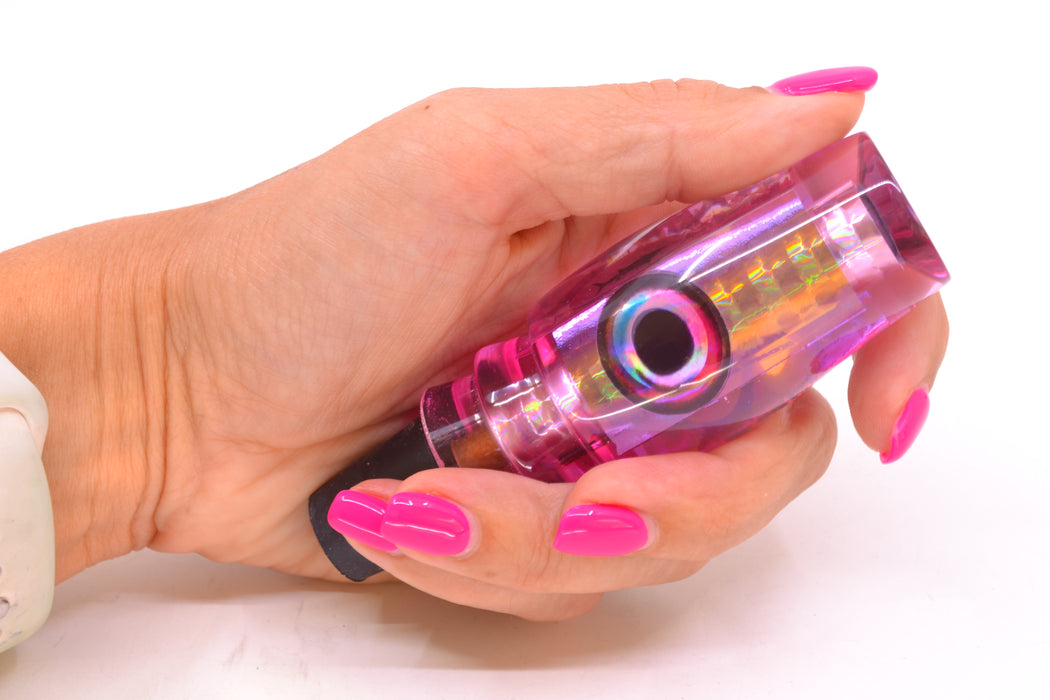 Aloha Lures Pink Resin Ice Rainbow Dichro Kona Mongo 9" 5.2oz