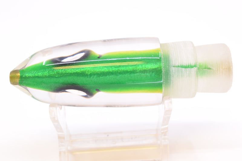 Tsutomu Lures Green-Yellow-Silver Fish Head Ali'i Bullet 7" 4oz