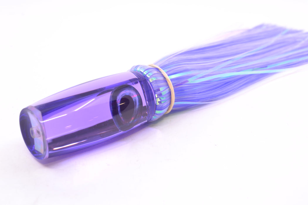 Moyes Lures Purple Mirrored Small Shotgun 9" 2.5oz Skirted Mixed Purple-White Hair