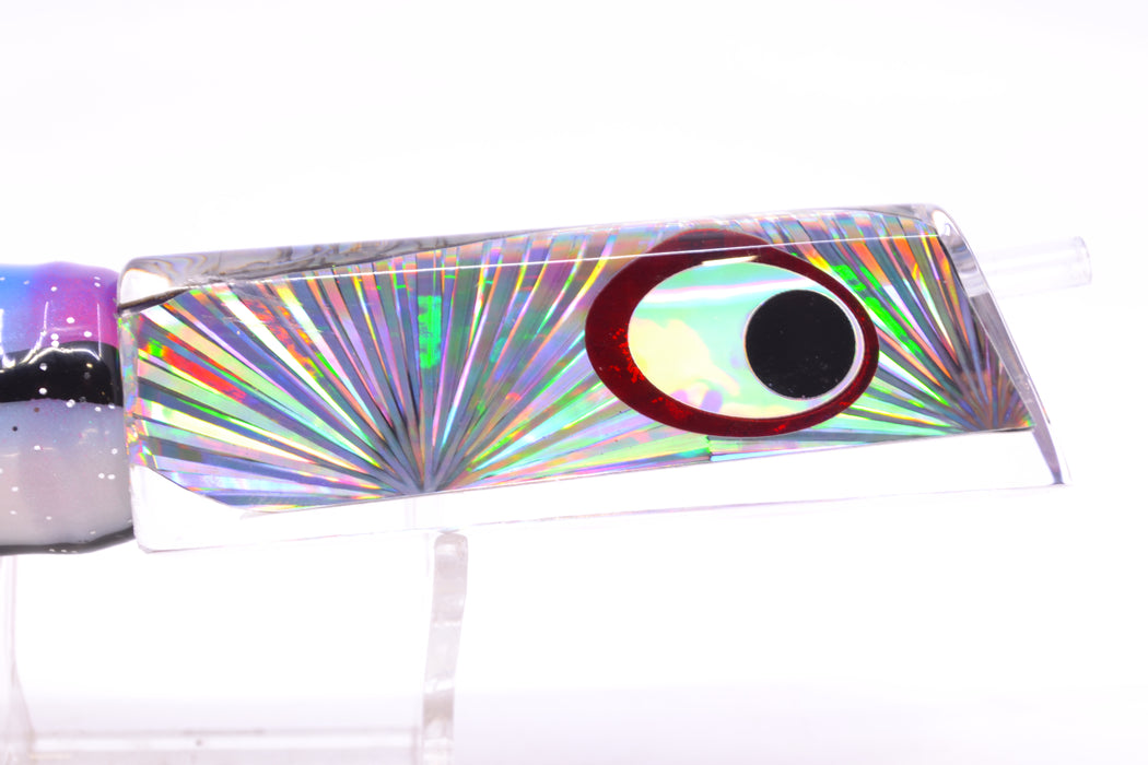 Marlinstar Silver Rainbow Starburst Paua Shell Back Medium Tomahawk G4 9"+ 5.2oz Skirted Gay Bob GZE