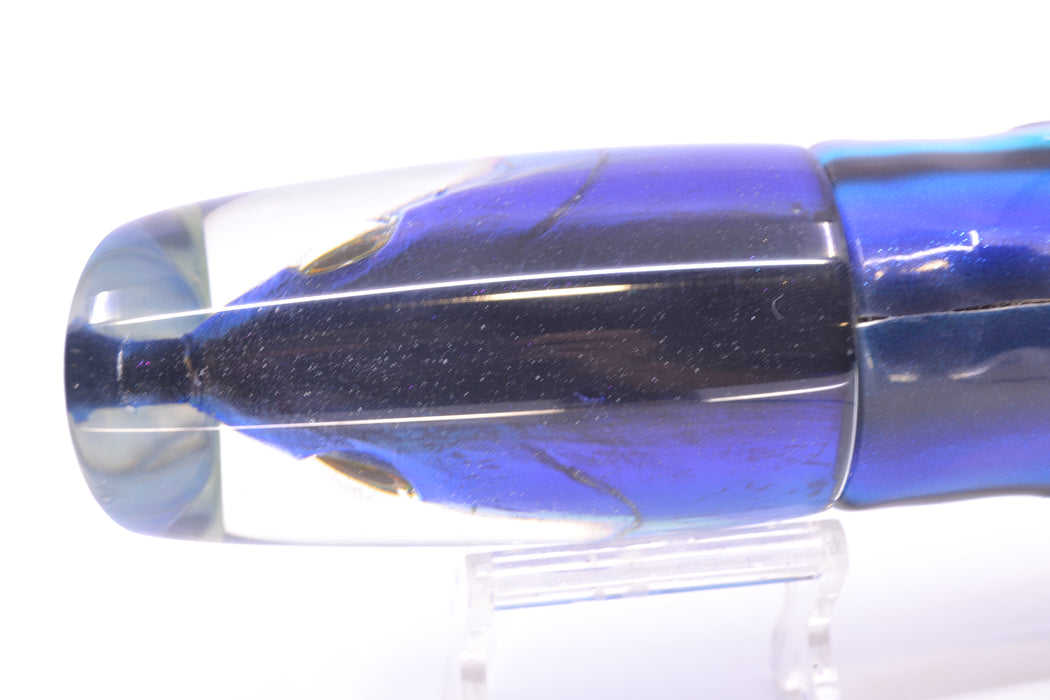 Ali'i Kai Lures Black-Purple-Blue-Silver Skipjack Fish Head Yakuza 14" 10oz FT Vinyl Skipjack GZE