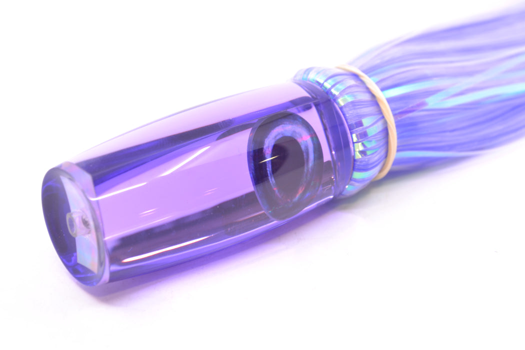 Moyes Lures Purple Mirrored Small Shotgun 9" 2.5oz Skirted Mixed Purple-White Hair