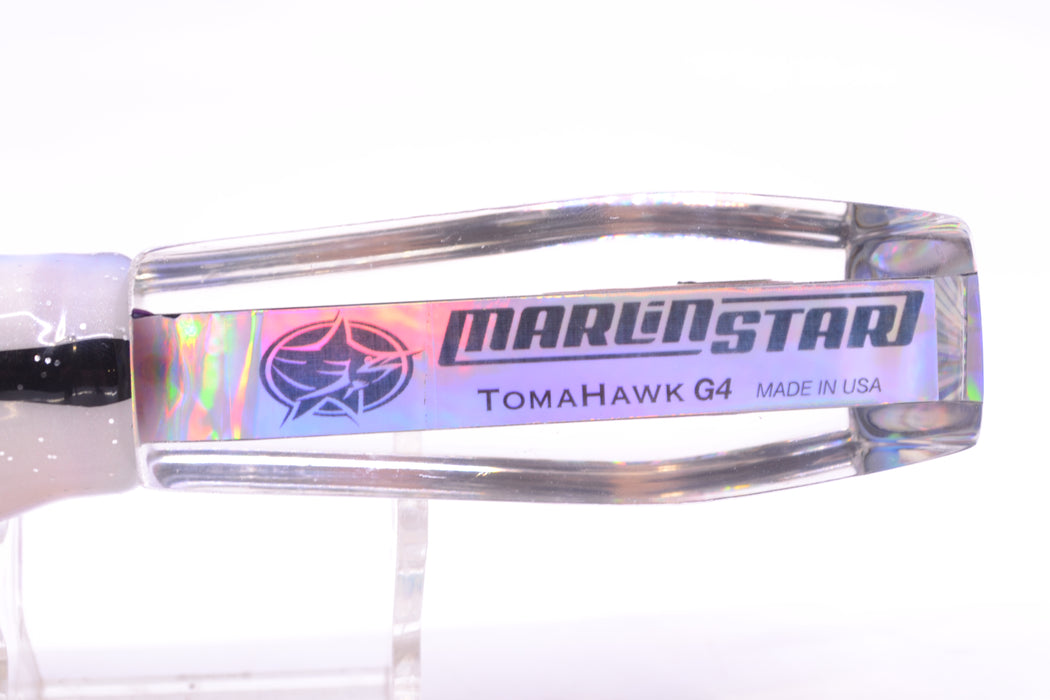 Marlinstar Silver Rainbow Starburst Paua Shell Back Medium Tomahawk G4 9"+ 5.2oz Skirted Gay Bob GZE