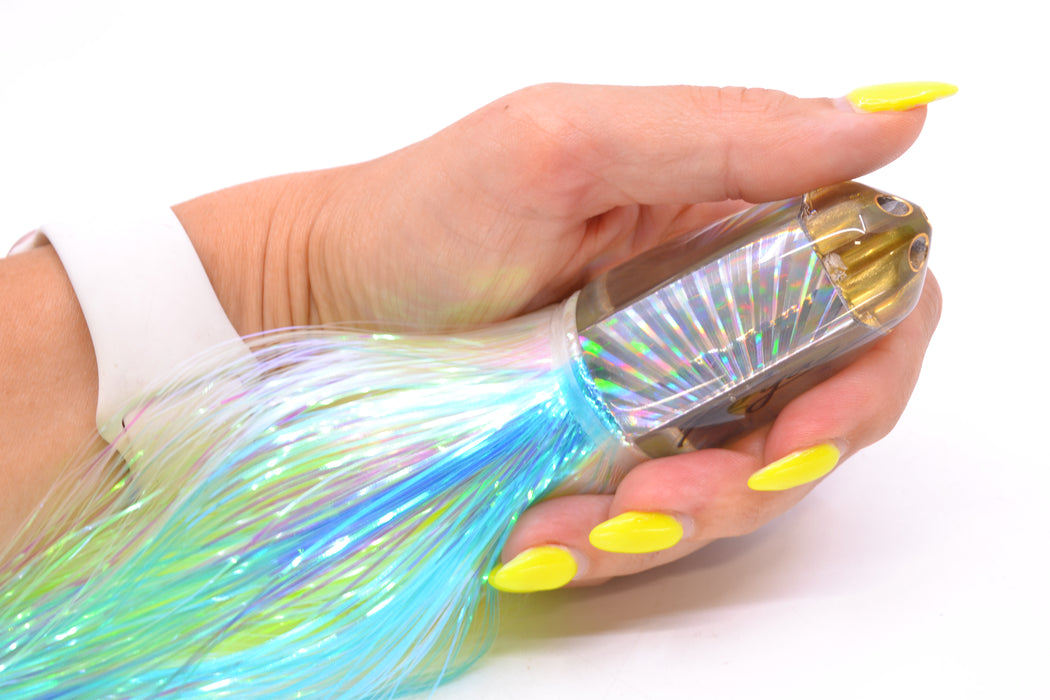 Koya Lures Silver Rainbow Starburst 1/4" Jet Clean Sweep Bullet 10" 7oz EZ Flash Feathersword GZE