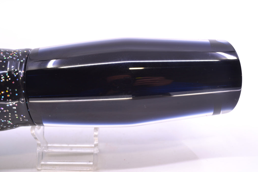 Moyes Lures Mirrored Black Back Razo Teaser 16" 29oz Skirted Black/Purple-Blue GZE