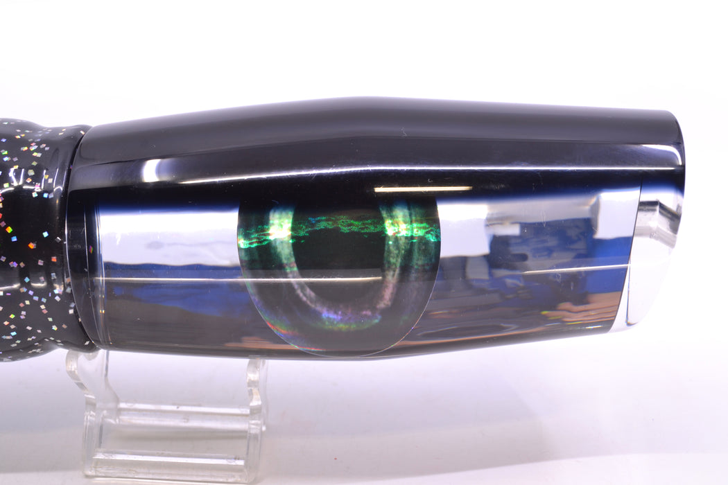 Moyes Lures Mirrored Black Back Razo Teaser 16" 29oz Skirted Black/Purple-Blue GZE