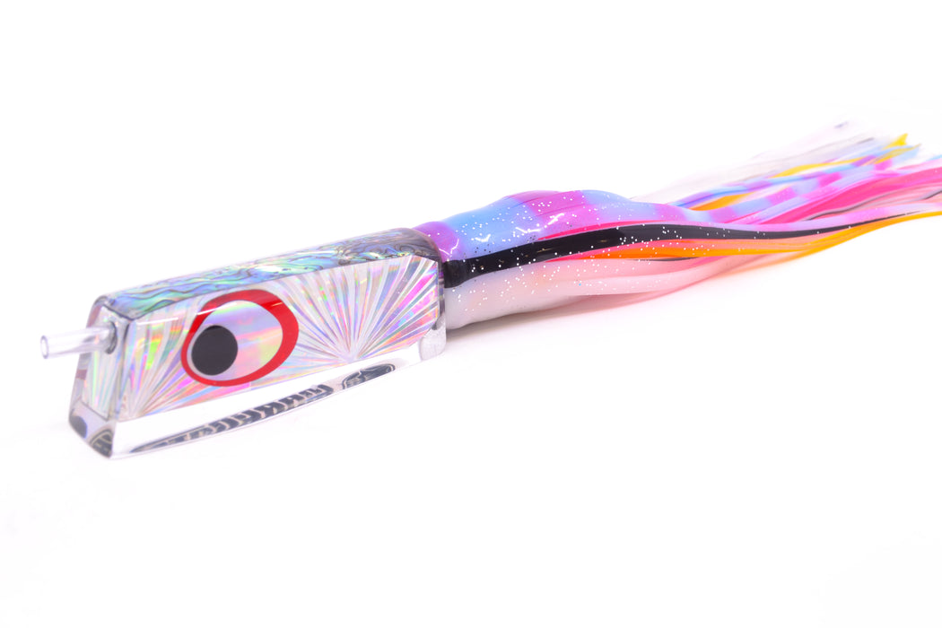 Marlinstar Silver Rainbow Starburst Paua Shell Back Medium Tomahawk G4 9"+ 5.2oz Skirted Gay Bob GZE