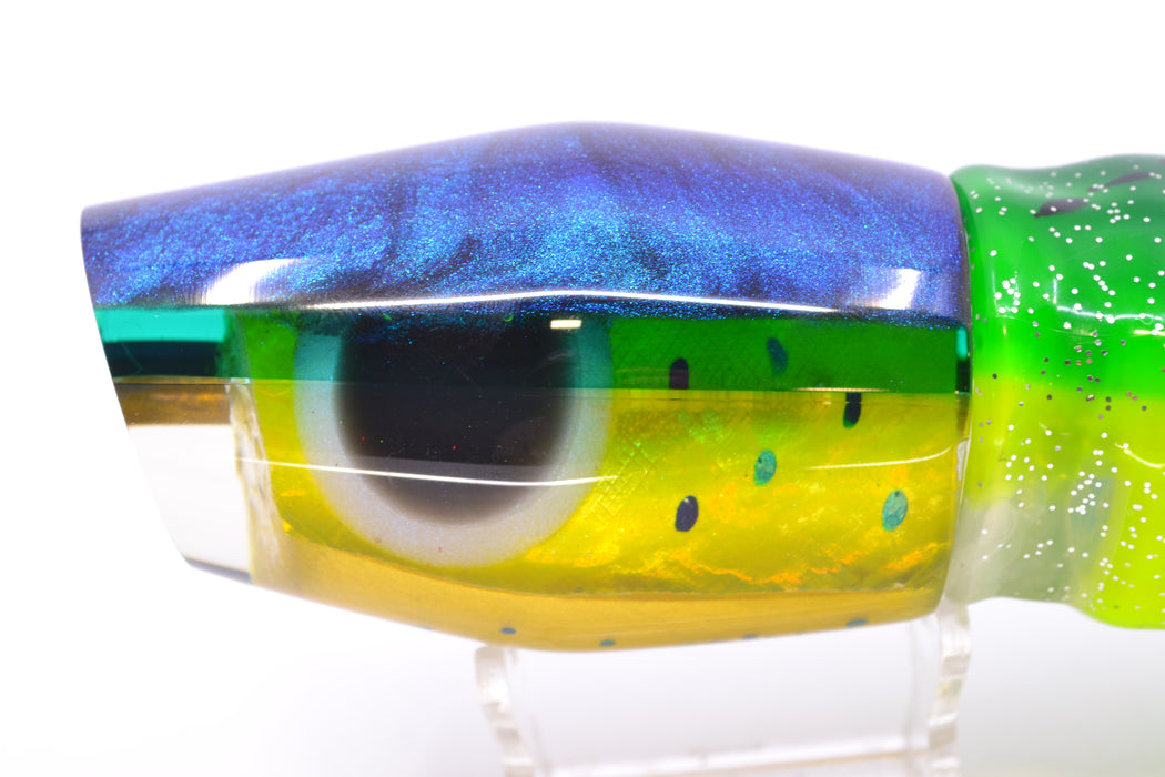 Ali'i Kai Lures Mahi MOP Blue-Green Back Tahitian Pirate 14" 7.5oz BOM Skirted