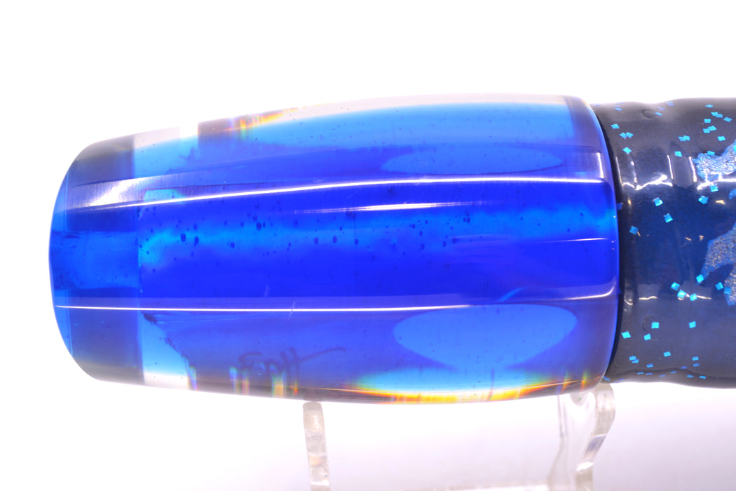 Marlin Magic Purple MOP Blue Back Red Eyes Large Pear 12" 11oz Skirted Black & Blue Bars