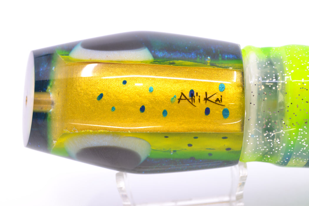 Ali'i Kai Lures Mahi MOP Blue-Green Back Tahitian Pirate 14" 7.5oz BOM Skirted