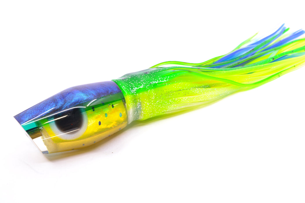 Ali'i Kai Lures Mahi MOP Blue-Green Back Tahitian Pirate 14" 7.5oz BOM Skirted