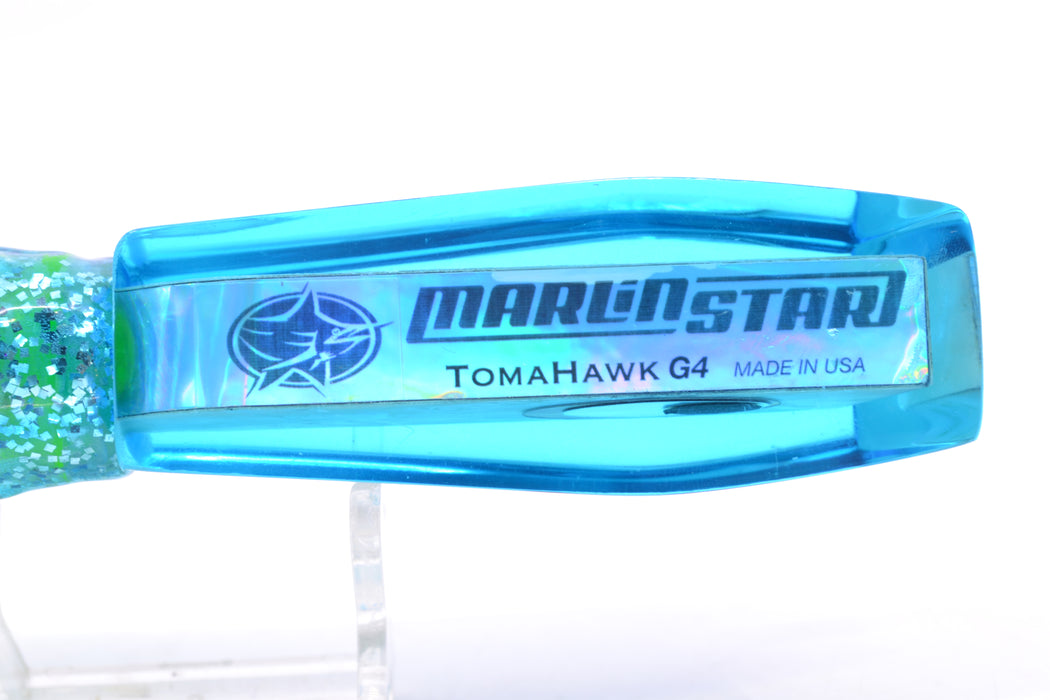Marlinstar Ice Blue MOP Medium Tomahawk G4 9"+ 5.2oz Skirted Ice Blue/Rainbow GZE