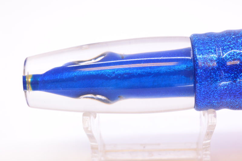 Tsutomu Lures Blue-Silver Fish Head Ali'i Invert 7" 5.7oz Skirted Blue-Silver/Pink
