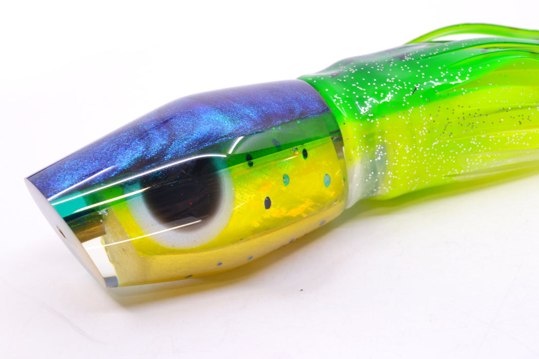 Ali'i Kai Lures Mahi MOP Blue-Green Back Tahitian Pirate 14" 7.5oz BOM Skirted