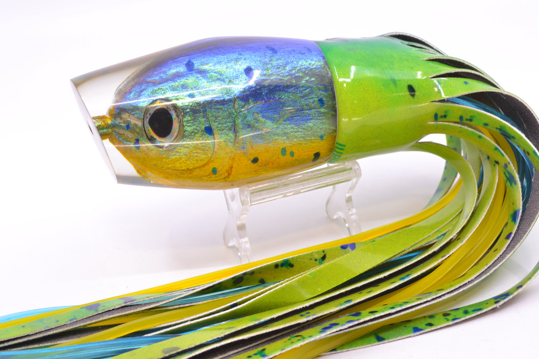 Ali'i Kai Lures Golden Mahi Fish Head "Futa" Tahitian Pirate 14" 9oz Fire Tailz Mahi GZE