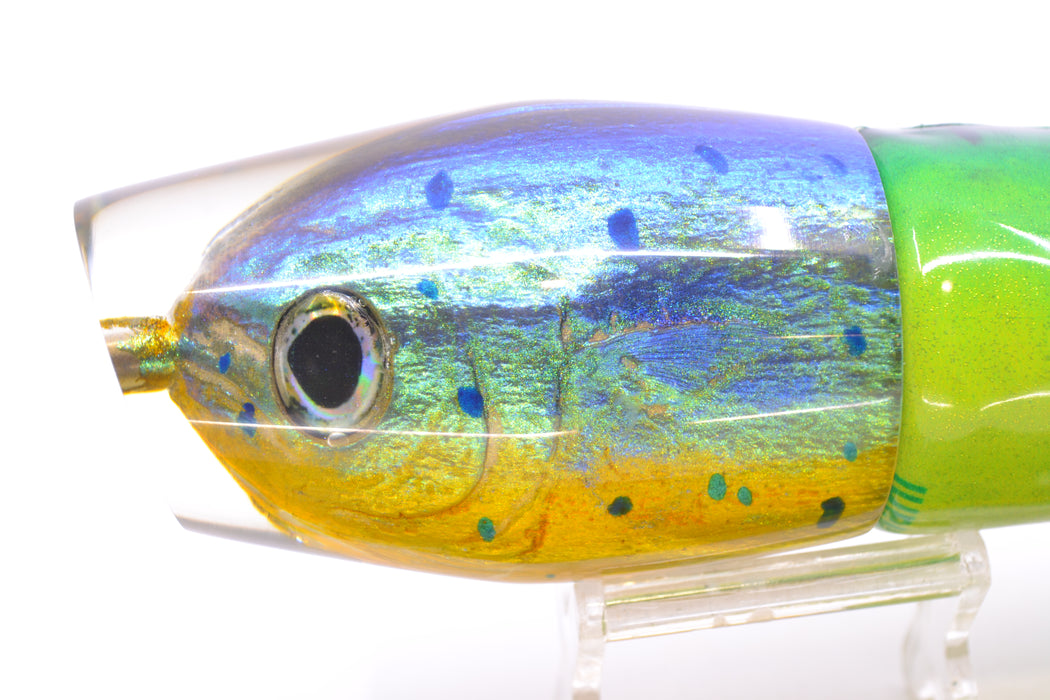 Ali'i Kai Lures Golden Mahi Fish Head "Futa" Tahitian Pirate 14" 9oz Fire Tailz Mahi GZE