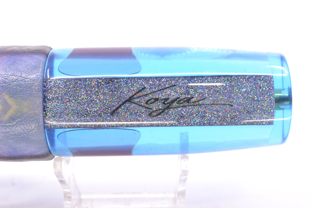Koya Lures Blue Rainbow Diamond Red Eyes Hard Head 12" 7oz ALV Vinyl Blue Skipjack