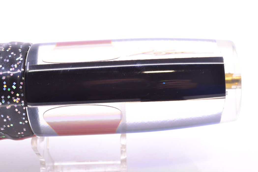 Koya Lures Rainbow Scale Red Eyes Hard Head 14" 14.5oz Skirted Black/Rainbow GZE
