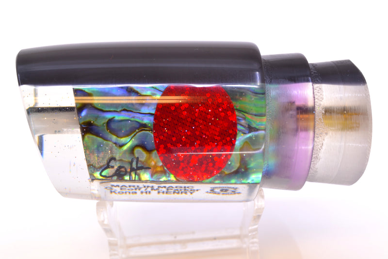 Marlin Magic Lures Blue-Purple Abalone Black Back Red Eyes Henry 12" 8oz