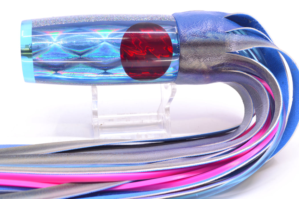Koya Lures Blue Rainbow Diamond Red Eyes Hard Head 12" 7oz ALV Vinyl Blue Skipjack