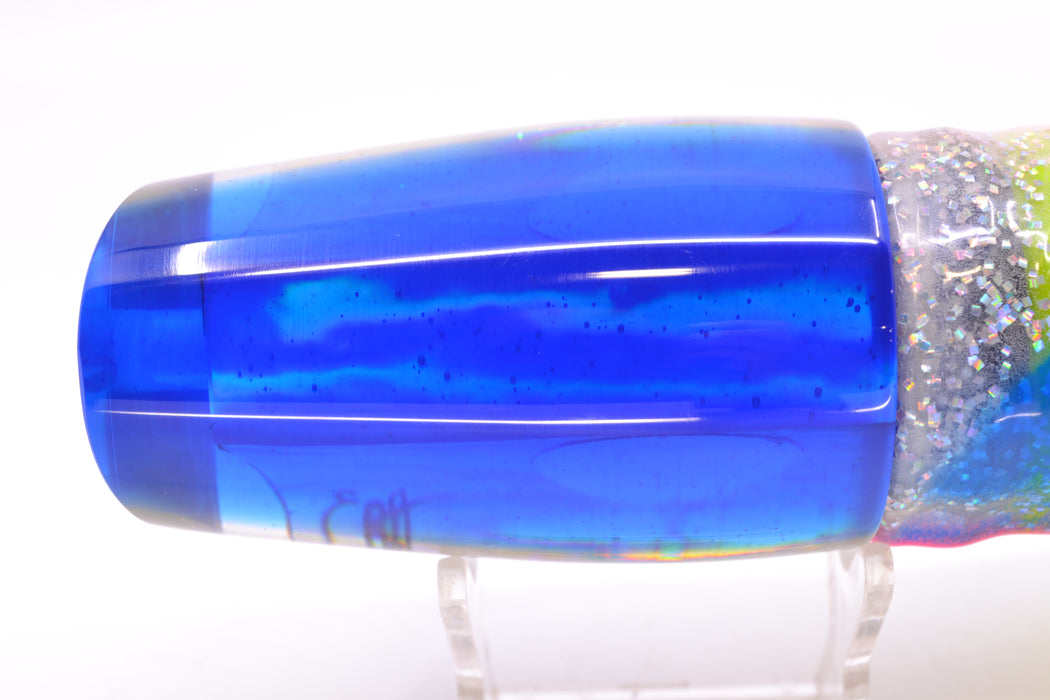 Marlin Magic White Awabi Blue Back Red Eyes Large Pear 12" 11oz Skirted Holo & Blue Bars